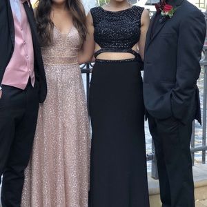 Black prom dress, worn once. no damage.